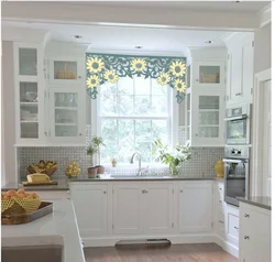 Kitchens with a window in the apartment photo