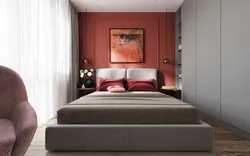Терракотовый цвет фото в интерьере спальни фото