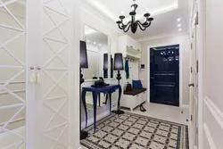 Black and white hallway design photo