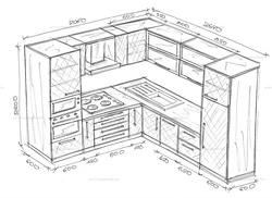 Кухня чертеж шкафов фото