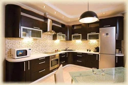 Chocolate beige kitchen photo