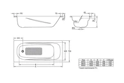 Steel bathtub dimensions photo