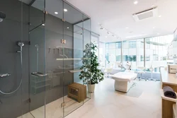 Glass bathtub photo design