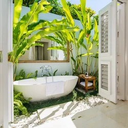 Tropical bathroom design