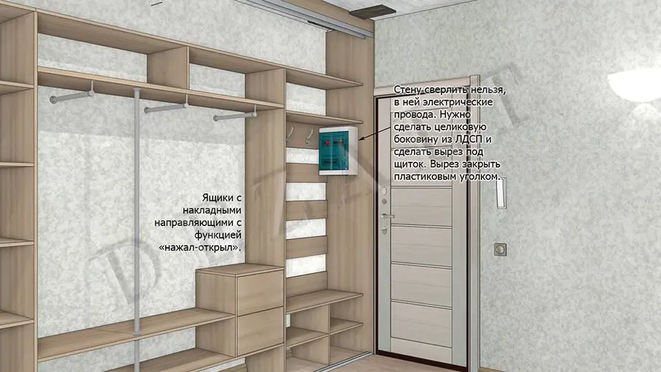 Шкаф купе внутренности