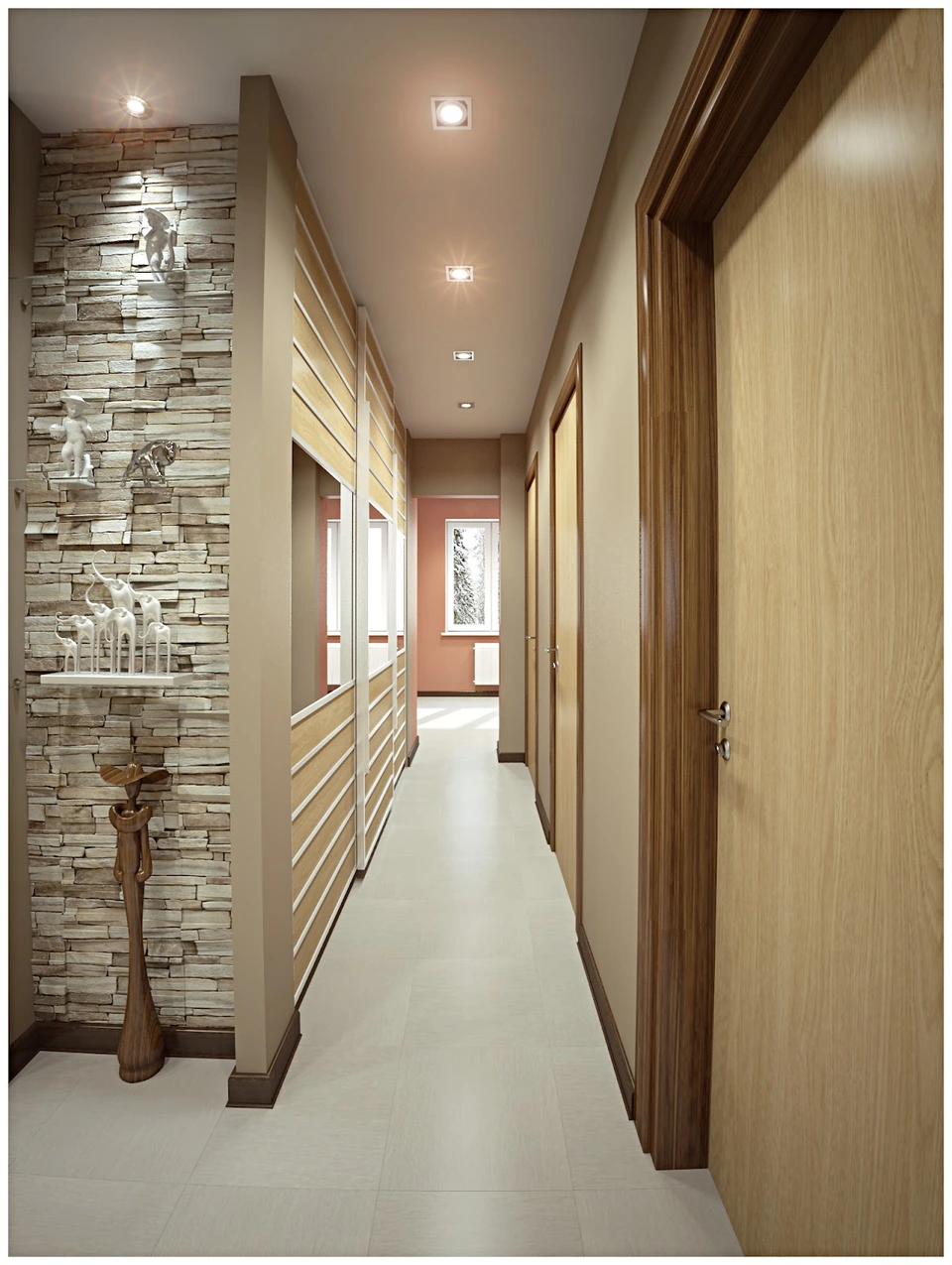 Long narrow corridor design