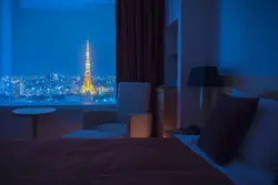Photo of bedroom at night