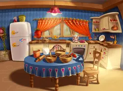 Cartoon kitchen photo