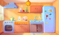 Cartoon kitchen photo