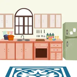 Cartoon kitchen photo