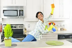 Kitchen cleaning photo