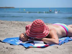 Sunbathing photo