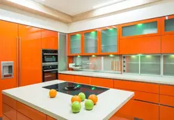 Photo of orange kitchen