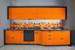 Фото кухни апельсин