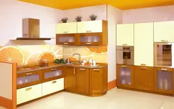 Photo of orange kitchen