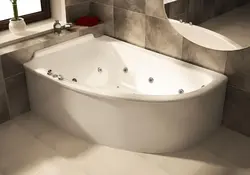 Photo of semicircular bathtubs