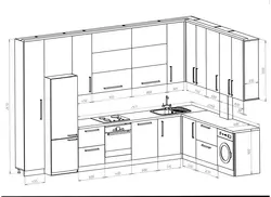 Photo sketches of the kitchen