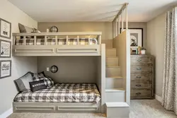 Photo of a two-story bedroom