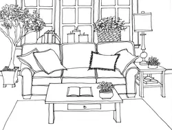 Painted living room photo