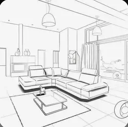 Painted living room photo