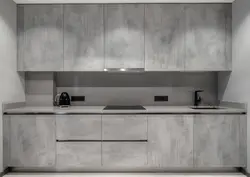 Gray concrete kitchen photo