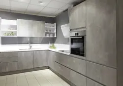 Gray concrete kitchen photo