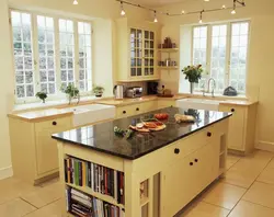 Kitchen In The Middle Of The Room Photo