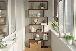 Shelving for the loggia photo