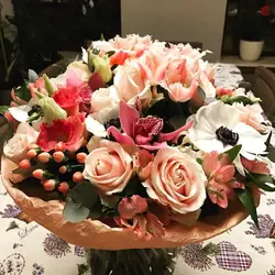 Bouquet in the kitchen photo