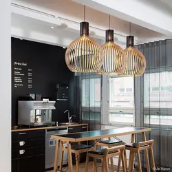 Floor lamp in the kitchen photo