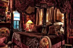 Photo of a bedroom in a castle