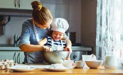 Photo of baby in the kitchen