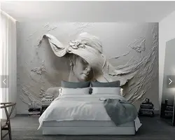 Bas-relief in the bedroom photo