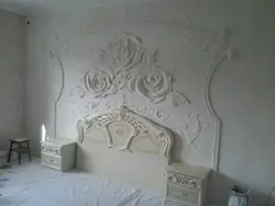 Bas-relief in the bedroom photo
