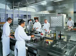 Photo of the kitchen at work