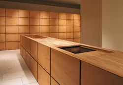 Photo kitchen made of plywood