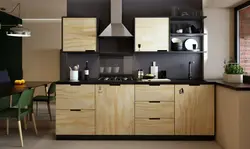 Photo kitchen made of plywood
