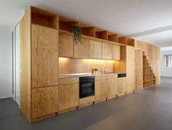 Photo kitchen made of plywood