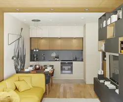 Kitchen living room peak photo