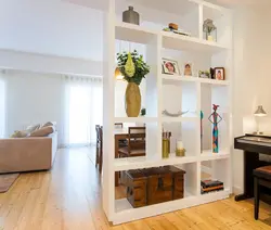 Bookcases in the living room photo