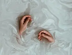 Photo of hand in bath
