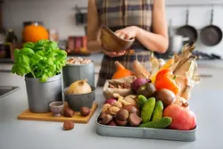 Овощи на кухне фото