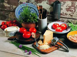 Овощи на кухне фото