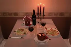 Ужин на кухне фото