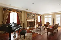 Living room with piano photo