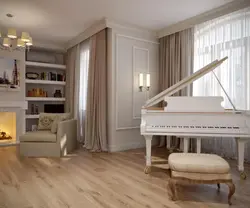Гостиная с роялем фото