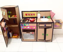 Cardboard kitchen photo