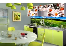 Kitchen with daisies photo