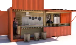Kitchen from a container photo