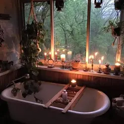 Tea in the bathroom photo